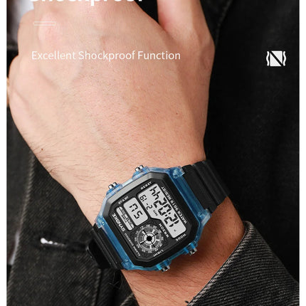 SYNOKE Digital Watches uomo sport luminoso multifunzione impermeabile orologio da polso da donna all'aperto e in esecuzione studente sette luci platinumshop