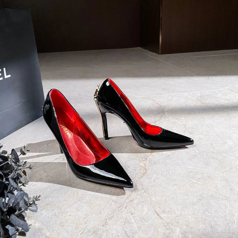 Scarpe da Donna di Lusso con Decorazioni Metalliche, Tacco Alto a Punta, Eleganti Scarpe Casual Francesi, Zapatos Mujer platinumshop