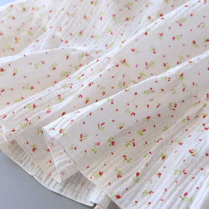 Nuova Camicia da Notte Lunga con Stampa Floreale, Pigiama da Donna in Puro Cotone, Lingerie Comoda, Abbigliamento Estivo Casual per Casa