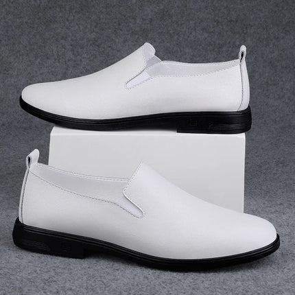 Mocassini comodi in pelle bovina da uomo neri classici alla moda di marca scarpe Casual in pelle con suola morbida traspirante cava estiva da uomo