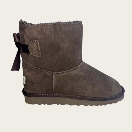 NEW Winter Boots Fur Ladies Snow Boots Real Sheepskin Wool Low-cut Warm Fur Shoes Man and Women Winter Short Boots Super Mini