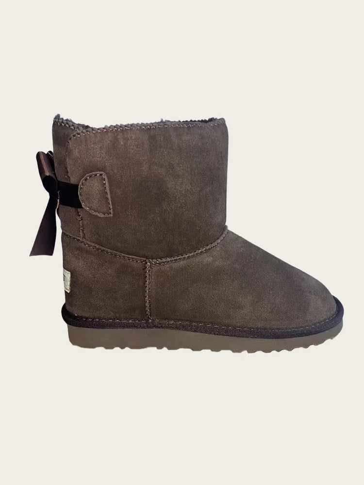 2026 Winter Boots Fur Ladies Snow Boots Real Sheepskin Wool Low-cut Warm Fur Shoes Man and Women Winter Short Boots Super Mini