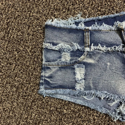 Sexy Charming Button Low Waist Denim Shorts Women Clothing Fashion Jeans Super Shorts NightClub DJ Pole Dance DS Party Hot Pants PlatiNum