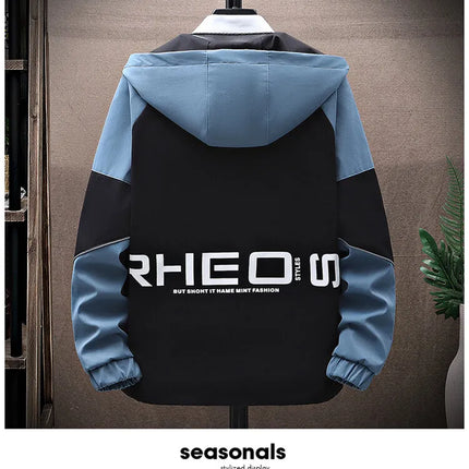Men's Sets Sportswear Suit Hooded Colorblock Casual patchwork Hooded Jacket + Pants Suit Men's 2-piece Jogger Sweatshirt
