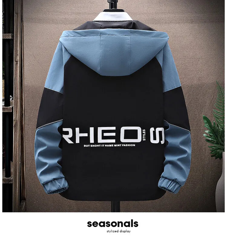 Men's Sets Sportswear Suit Hooded Colorblock Casual patchwork Hooded Jacket + Pants Suit Men's 2-piece Jogger Sweatshirt