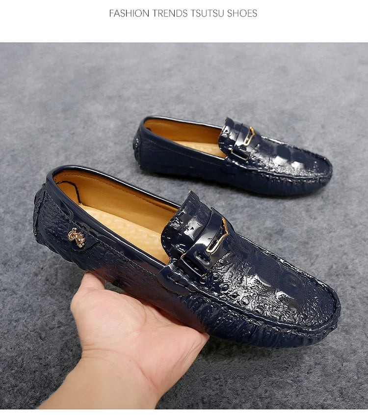 Scarpe Italiane Formali da Uomo, Mocassini in Pelle Fatti a Mano, Scarpe Casual Eleganti Slip-on, Comode Calzature di Lusso per Uomo