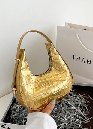 Fashion Stone Pattern Shoulder Bag Women'S Small Handle Underarm Bag Clutch Luxury Women'S Handbag Tote Bag Mini Dumpling Bag PlatiNum