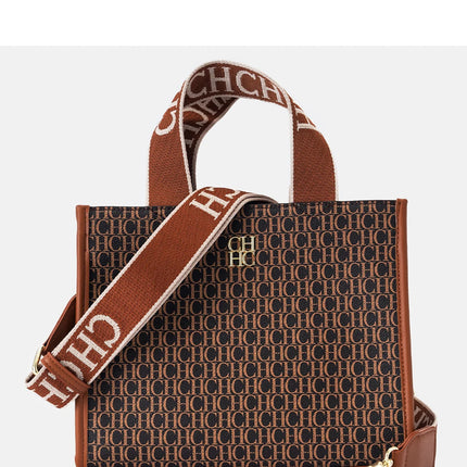 CHCH Fashion Monogram Print High Quality Metal Logo Casual Light Luxury Brand Designer 2025 New Women's Handbag bolsos mujer PlatiNum