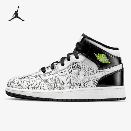 Scarpe da basket Nike Authentic Air Jordan1 Mid AJ1 alte GS DC4099-100 platinumshop