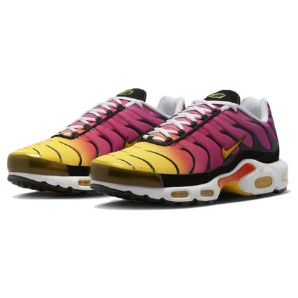 Nike Air Max Plus TN Men Sneakers Gradient Mesh Low Top Casual Shoes Yellow Red Breathable Comfort Sports Shoes DX0755-600