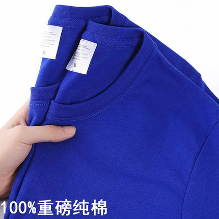 100% Cotton T-shirt Men Women Solid Color O-Neck Short Sleeve Top Summer Korean Loose Half Sleeve T-shirt Unisex M-4XL