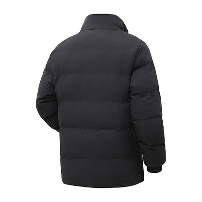 Winter Stand Collar Down Jacket Men Warm Plush Cotton Clothes Comfortable Versatile Parkas Thickened Fleece Lined Puffer Jackets
