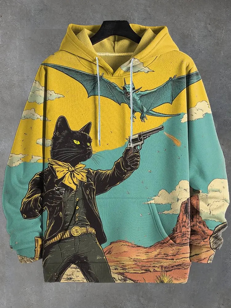 Cartoon Graffiti Cat Pattren Unisex Hoodies Sweatshirt 3D Print Men/Women Tracksuit Coat Harajuku Hoodie Pullover Men's Clothing