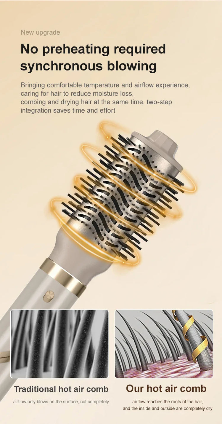 9 in 1 Hair dryer Professional Negative Ion curling Iron Hair Straightener Brushless Motor High Speed Hair Dryer Hot Comb Set
