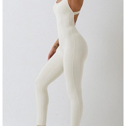 Jumpsuit Gym Set Romper Backless Fitness Bodysuit Siamese Sportswear Women Jumpsuit Buttery-Soft One-piece Playsuit Yoga Suit PlatiNum