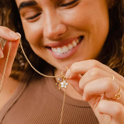 Stainless Steel Pendant DIY Birthstone Necklace for Woman Gold Color Designer Pendant Necklaces Bir PlatiNum