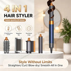 High Quality 6 In 1 Multi Hair Styler & Hair Dryer Auto Curling Air Dryer Wrap Hot/Cold Air Styling Tool Hair Straightener Curling Barrel Brush Salon Styling Gift For Women