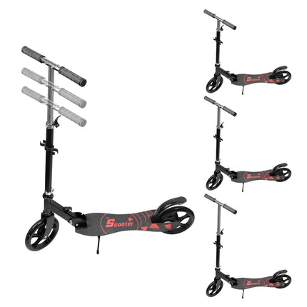 Monopattino per Adolescenti e Adulti (Carico Massimo 70 kg) Pieghevole, Grandi Ruote in Poliuretano, Freno a Pedale, Antiscivolo, Altezza Manubrio 81-101 cm