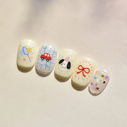 1Pcs 5D Graffiti Kitten Puppy Nail Art Sticker Lovely Lines Animal Cat Embossed Nail Slider Self-Adhesive Cat/Dog Manicure Decal