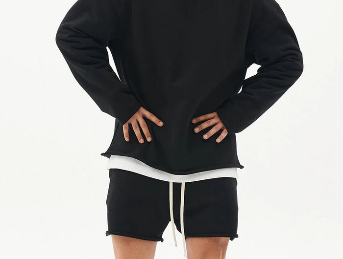Mens Summer Cotton Sets Loose Sweatshirts Two-piece Kits Training Hoodie Pullover Hooded With Shorts Jogging Suits Streetwears PlatiNum