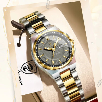 Orologio da Donna POEDAGAR Elegante con Data e Giorno della Settimana, Movimento al Quarzo, Acciaio Inossidabile, Luminoso e Impermeabile platinumshop