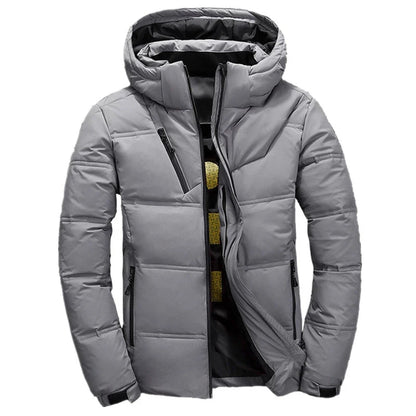 -20 Degree Down Jacket Male Winter Parkas Men White Duck Down Jacket Hooded Outdoor Thick Warm Padded Snow Coat Oversize M-4XL