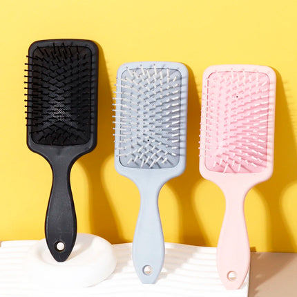 Massage Air Cushion Comb Anti‑Static Air Cushion Brush Square Air Cushion Comb ABS Plastic Handle Special for Real Hair Wigs