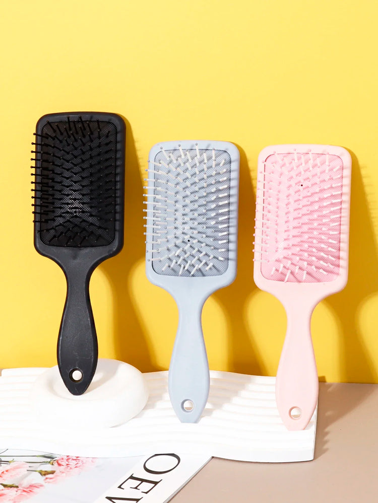 Massage Air Cushion Comb Anti‑Static Air Cushion Brush Square Air Cushion Comb ABS Plastic Handle Special for Real Hair Wigs
