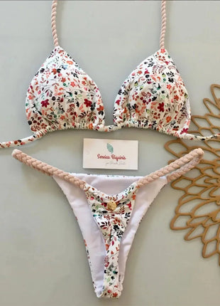 2026 Costume da bagno bikini da donna Costume da bagno sexy con lacci in tinta unita diviso da donna