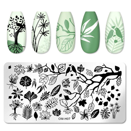Nail Art Templates Stamping Plate Design Flower Leaf Butterfly Christmas Lace Stamp Templates Plates Image Manicure Accessories