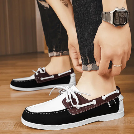 Mocassini da uomo Design Scarpe da barca Pelle PU Alta qualità Comodo Slip-On Morbido Piatto Versatile Scarpe da guida alla moda Mocassini