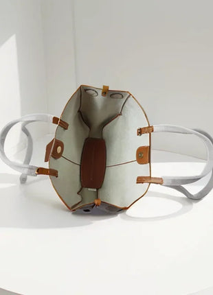 Borsa a secchiello retrò chic, ampia capacità, da indossare sotto il braccio o a spalla, design di moda senza tempo