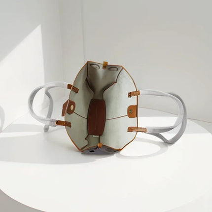 Borsa a secchiello retrò chic, ampia capacità, da indossare sotto il braccio o a spalla, design di moda senza tempo