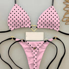 Micro Bikini Sexy da Donna 2026 - Set Bikini Brasiliano con Stringhe e Stampa, Costume da Bagno Femminile