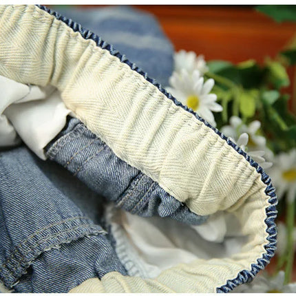 AmaxluluE Jeans larghi strappati da donna alla moda estiva Pantaloni in denim ricamati per il tempo libero da donna Pantaloni Harem elastici da donna vintage