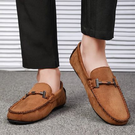 Migliori Mocassini Slip-on da Uomo, Morbidi Mocassini da Guida, Scarpe Basse di Alta Qualità, Scarpe da Passeggio Maschili, Mocassini Casual in Pelle Scamosciata, Scarpe Estive da Uomo