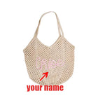 Borse da spiaggia personalizzate, Borse regalo per damigelle, Borse da spiaggia in paglia, Regali per bomboniere di matrimonio, Borsa da viaggio per la spiaggia, Bomboniere per addio al nubilato