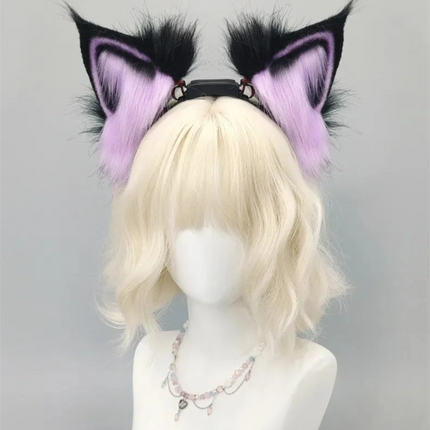 Electric Fox Ear Headband Gravity-Sensitive Simulation Realistic Animal Fluffy Ears Cosplay Headpiece Cat Ear Anime Accessories