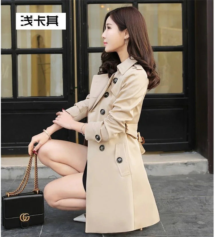 Xiaoxiangfeng Jacket Women2026Spring Autumn Winter New Fashion Windbreaker British Style Long Trench Coat Loose Female Outerwear