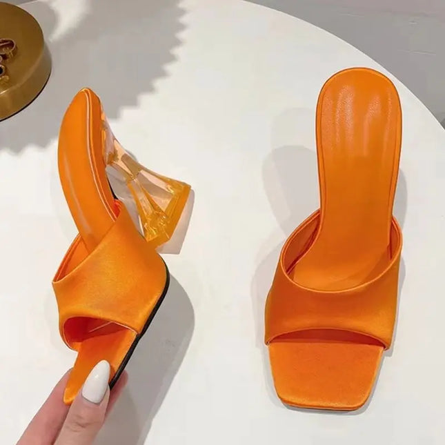 Nuevos Zapatos de Verano 2026 a la Moda con Puntera Abierta y Tacón Medio, Sandalias Chunky Plisadas con Línea A para Mujer