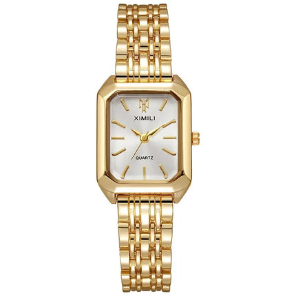 2025 Orologio da polso con cinturino in acciaio inossidabile di marca calda Orologio da polso al quarzo regalo di lusso da donna Orologio da polso al quarzo quadrato semplice moda studente platinumshop