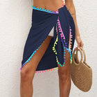 Sarong da Spiaggia per Donna, Sexy Copricostume in Rete Trasparente con Frange Colorate platinumshop