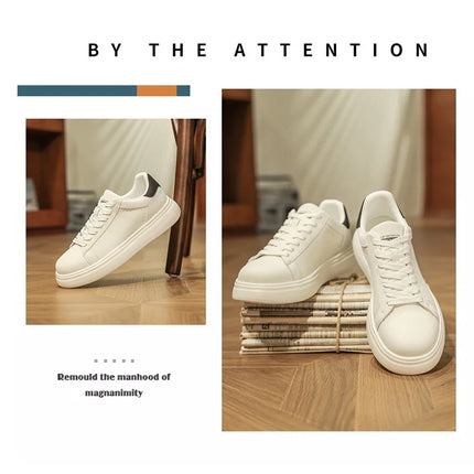 Leather Men Shoes Sneakers Trend Casual Shoe Breathable Leisure Male Sneakers Non-slip Footwear Men Vulcanized Shoes2026
