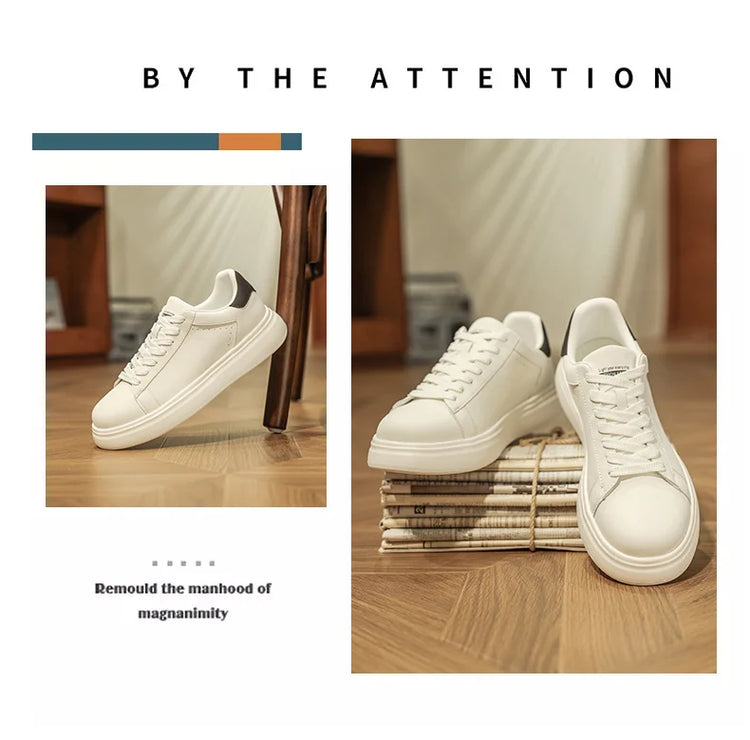 Leather Men Shoes Sneakers Trend Casual Shoe Breathable Leisure Male Sneakers Non-slip Footwear Men Vulcanized Shoes2026