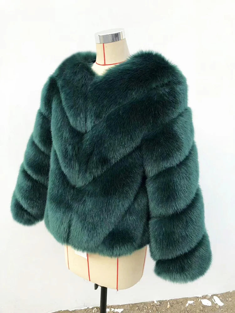 ZADORIN NEW Streetwear Furry Faux Fur Coat Woman Clothing Elegant Long Sleeve Winter Coats Woman Jackets Fourrure Abrigo Mujer