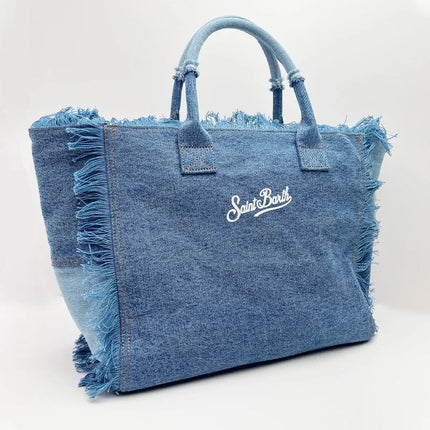 trendy brand denim embroidered shoulder bag, high-end elegant crossbody bag, luxurious handbag, new fashionable women's han PlatiNum