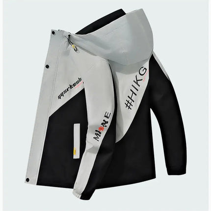 2024 Spring and Autumn jackets Fashion Trend Hooded Coat Men's Casual letter pattern Comfortable Waterproof Jacket M-4XL