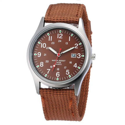 Ragazzi marca orologi economici uomo moda casual cinturino in nylon sport esercito regali data orologio da polso al quarzo fluorescente Relogio Masculino platinumshop
