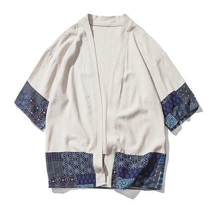 New Cotton Linen Shirt giacche uomo 2023Chinese Streetwear Kimono Shirt Coat Casual comodo Cardigan da uomo Plus Size 5XL