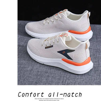 2025New Women's Trendy Sports Shoes Fashion Mesh Casual Shoes Lightweight Breathable Running Shoes PlatiNum